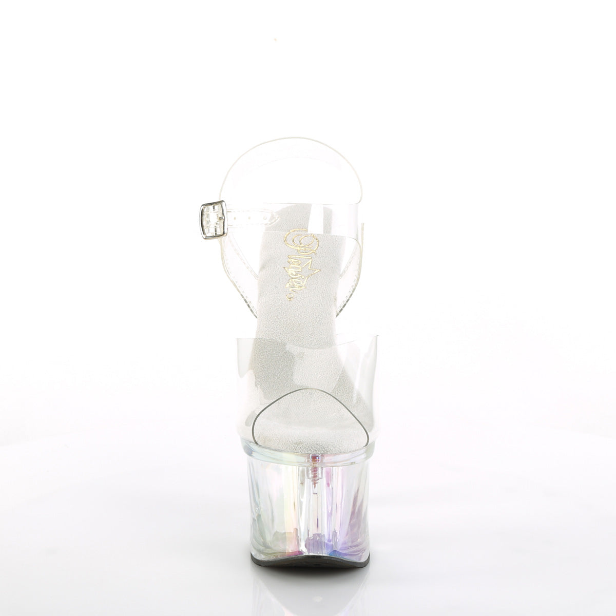 ESTEEM-708RBP Pleaser 7 Inch Clear Hologram Platforms Pole Dance Shoes