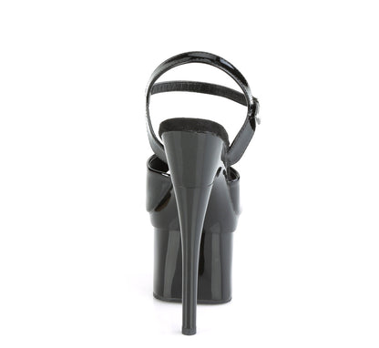 ESTEEM-709 Pleaser Black 7 Inch Pole Heels Platform Shoes