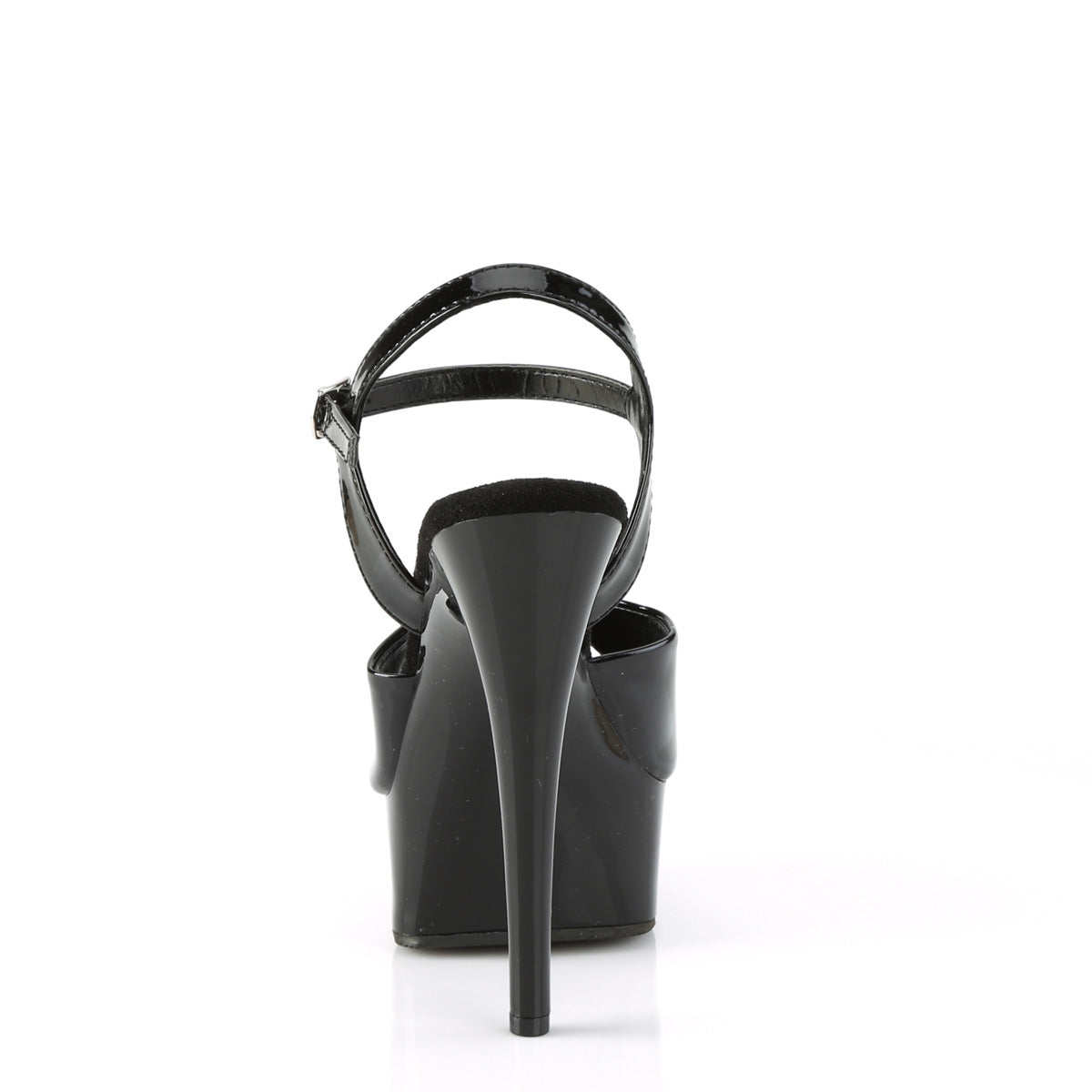 Pleaser EXCITE-609 Black Platform Sandals - 6 Inch Heels