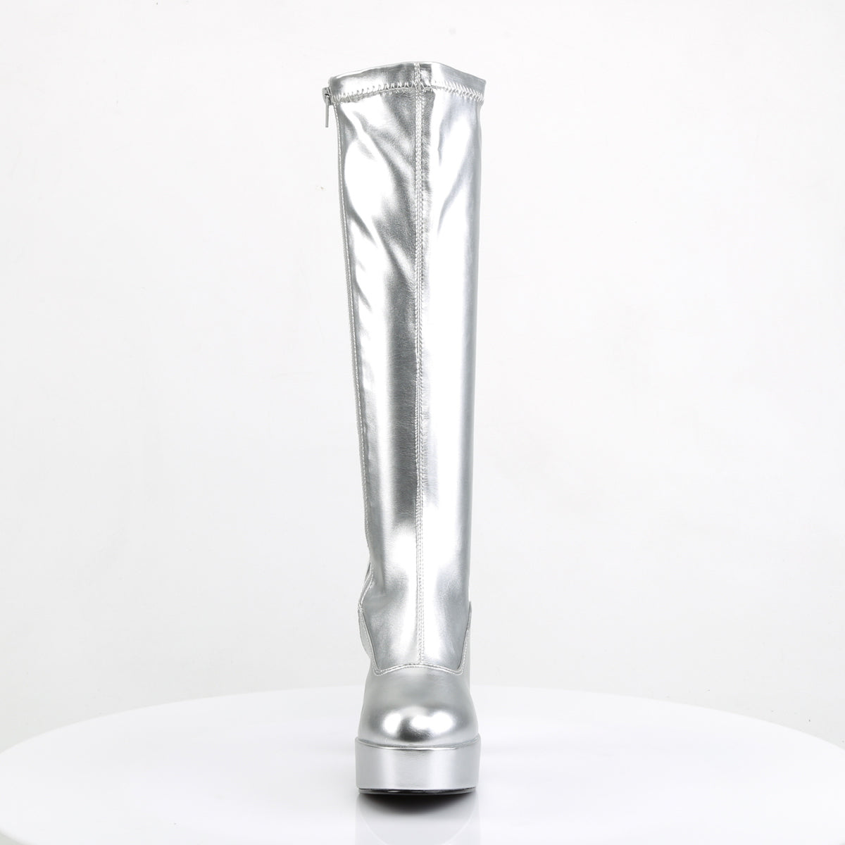 Funtasma EXOTICA-2000 Silver Platform Boots - 4 Inch Heels