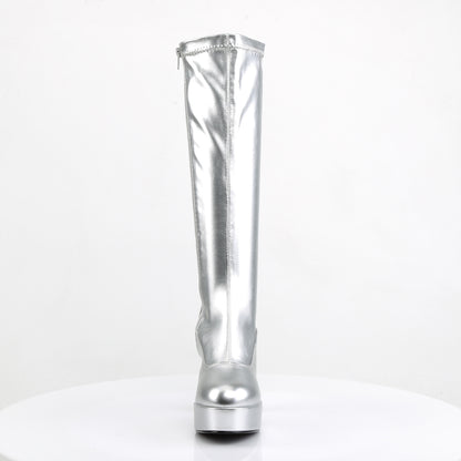 Funtasma EXOTICA-2000 Silver Platform Boots - 4 Inch Heels