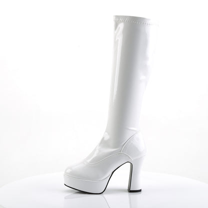 Funtasma EXOTICA-2000 White Platform Boots - 4 Inch Heels
