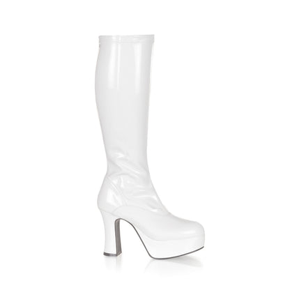 Funtasma EXOTICA-2000 White Platform Boots - 4 Inch Heels