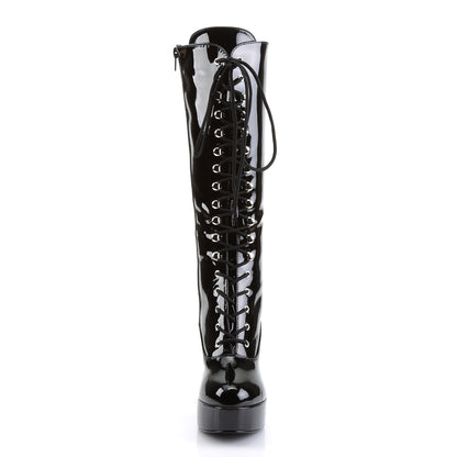 Funtasma EXOTICA-2020 Black Lace-Up Platform Boots - 4 Inch Heels