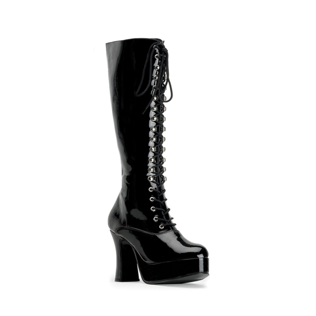 Funtasma EXOTICA-2020 Black Lace-Up Platform Boots - 4 Inch Heels