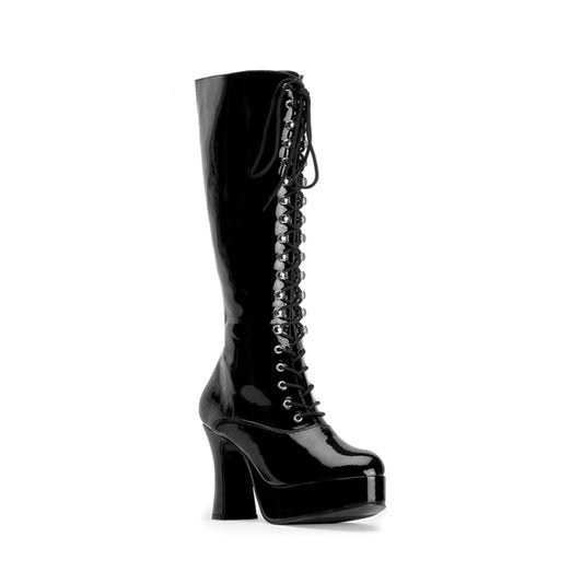 Funtasma EXOTICA-2020 Black Lace-Up Platform Boots - 4 Inch Heels