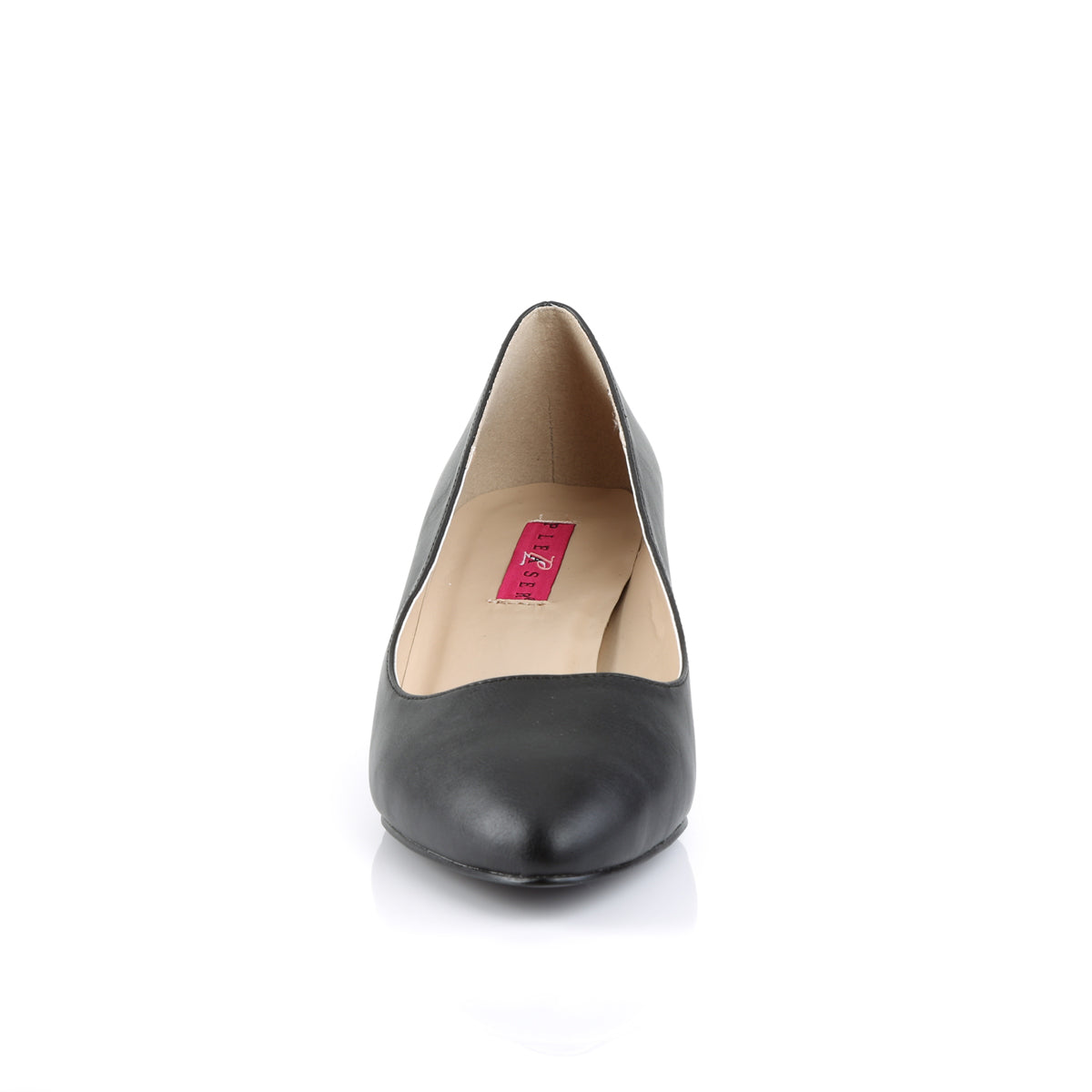FAB-420 Pleaser Pink Label Black 2 Inch Sexy Single Soles