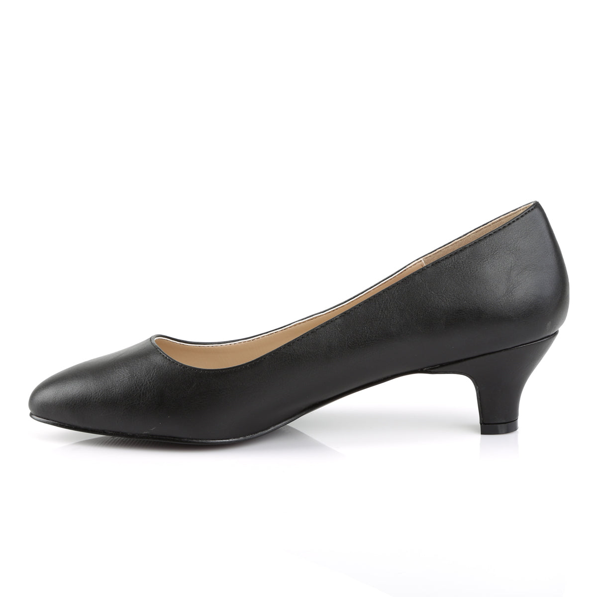 FAB-420 Pleaser Pink Label Black 2 Inch Sexy Single Soles