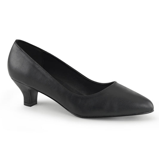 Pleaser Pink Label FAB-420 Black Court Shoes - 2 Inch Heels