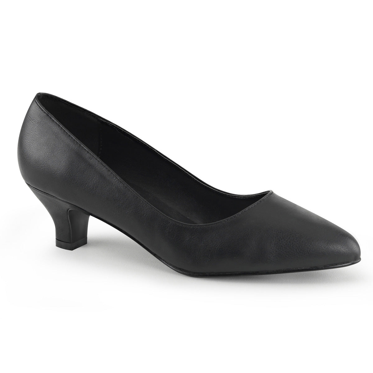 FAB-420 Pleaser Pink Label Black 2 Inch Sexy Single Soles Blk Faux Leather