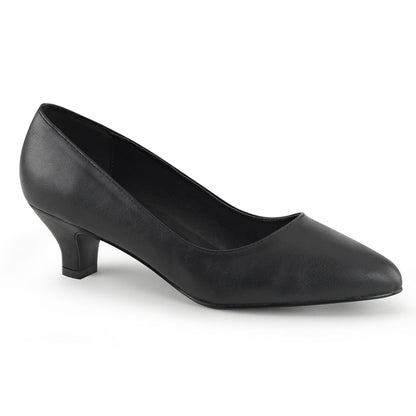 FAB-420 Pleaser Pink Label Black 2 Inch Sexy Single Soles Blk Faux Leather