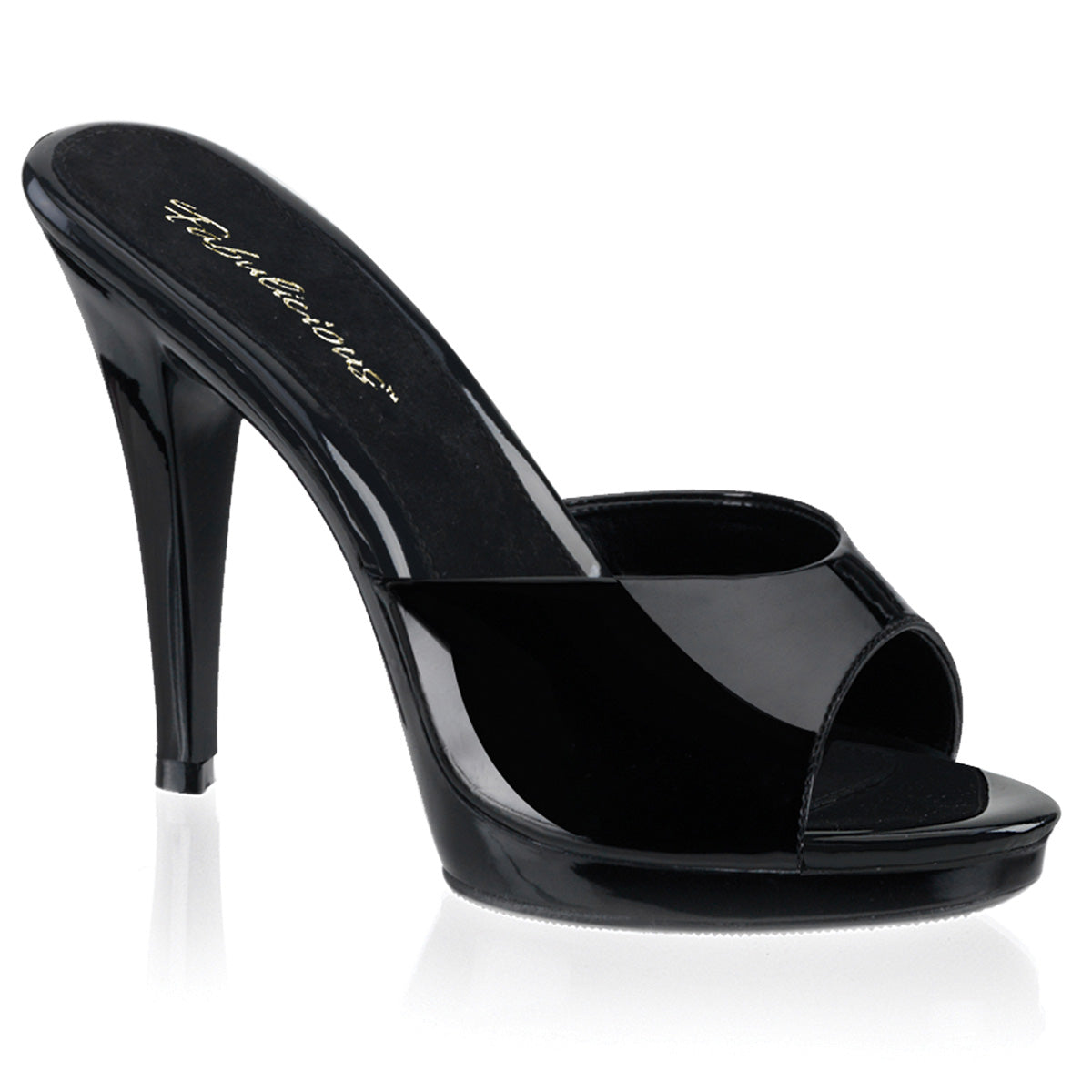 FLAIR-401-2 Fabulicious Black 4.5 Inch Fetish Shoes Black