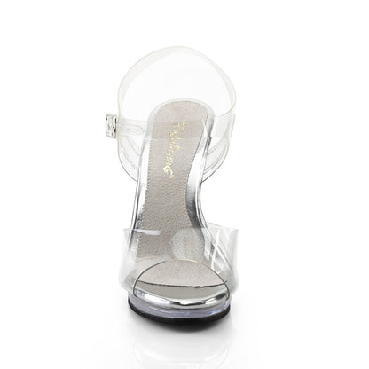 FLAIR-408 Fabulicious Clear 4.5 Inch Posing Shoes