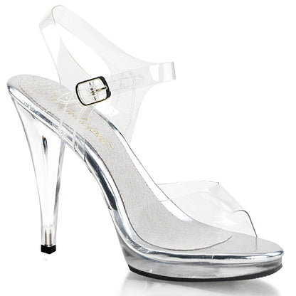 FLAIR-408 Fabulicious Clear 4.5 Inch Posing Shoes Clear