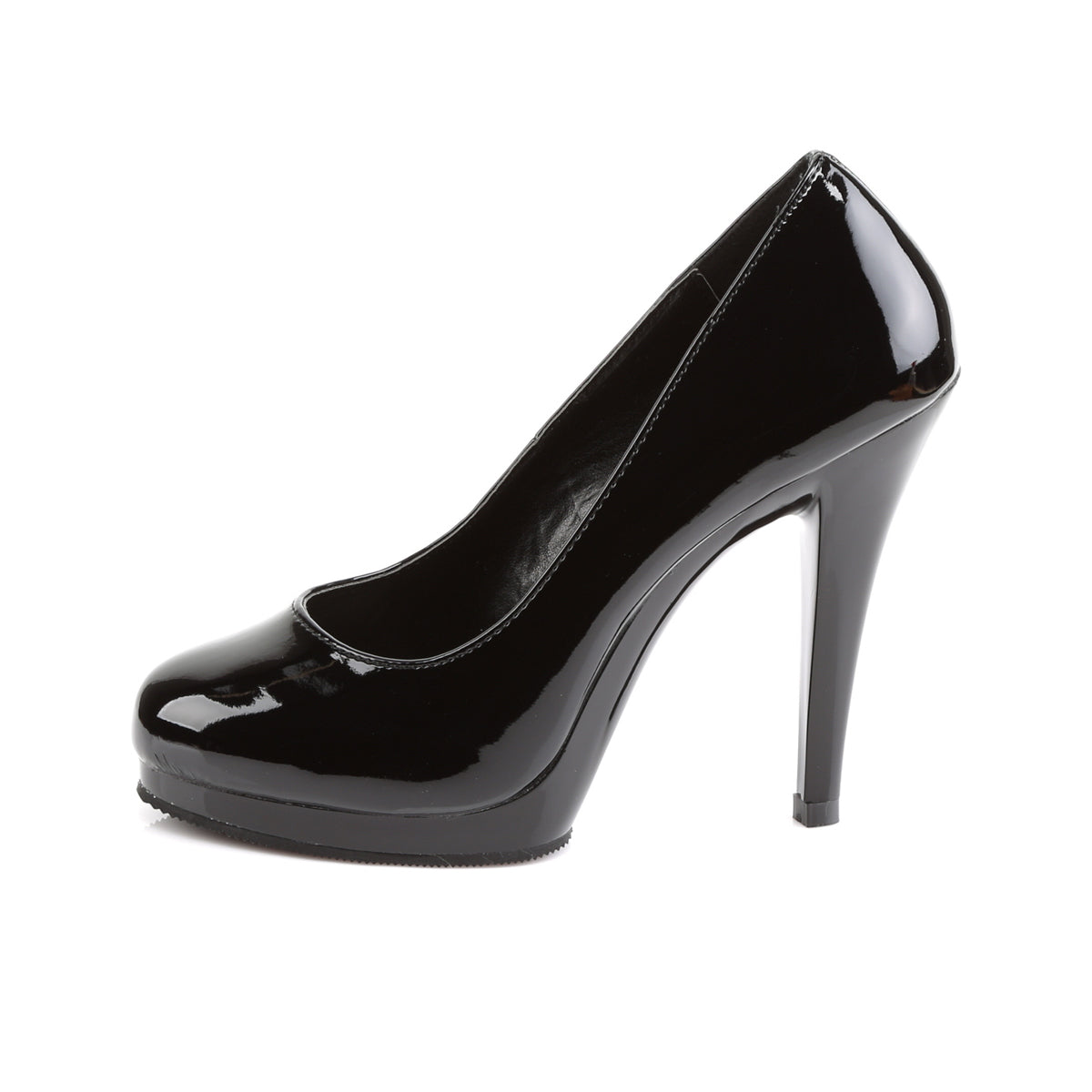 FLAIR-480 Pleaser Pink Label Black 4.5 Inch Exotic Platform