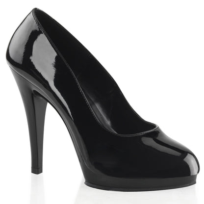 FLAIR-480 Pleaser Pink Label Black 4.5 Inch Exotic Platform Blk Blk