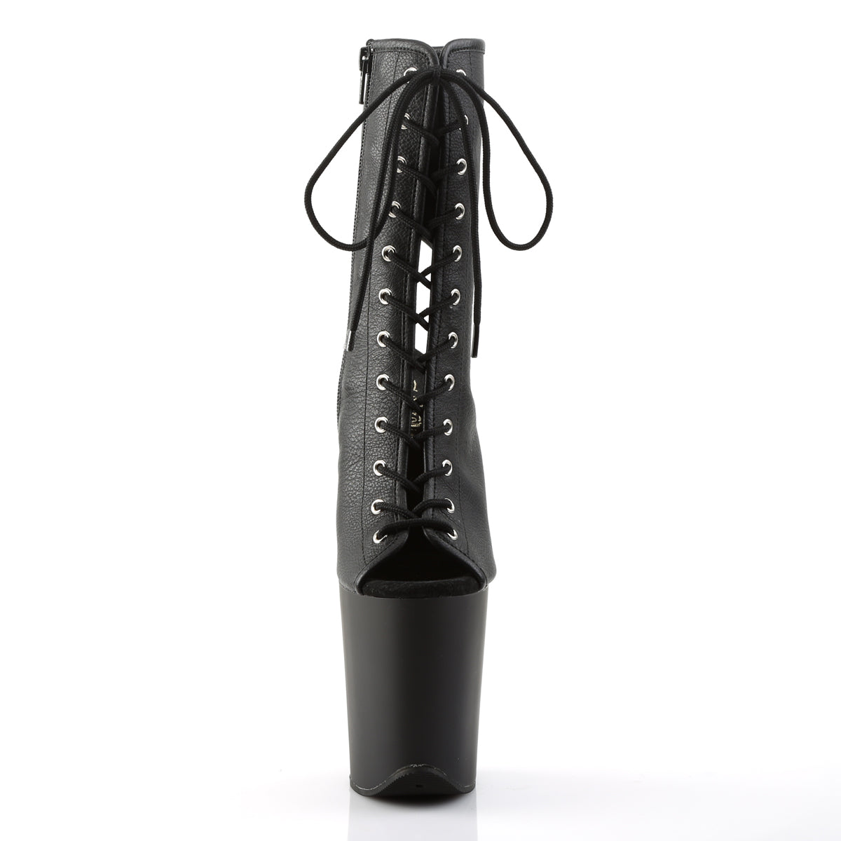 FLAMINGO-1016 Pleaser Black 8 Inch Exotic Dancer Ankle Boots