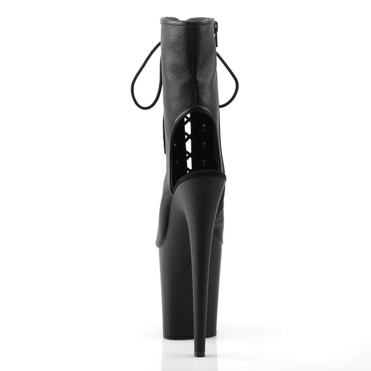 FLAMINGO-1016 Pleaser Black 8 Inch Exotic Dancer Ankle Boots