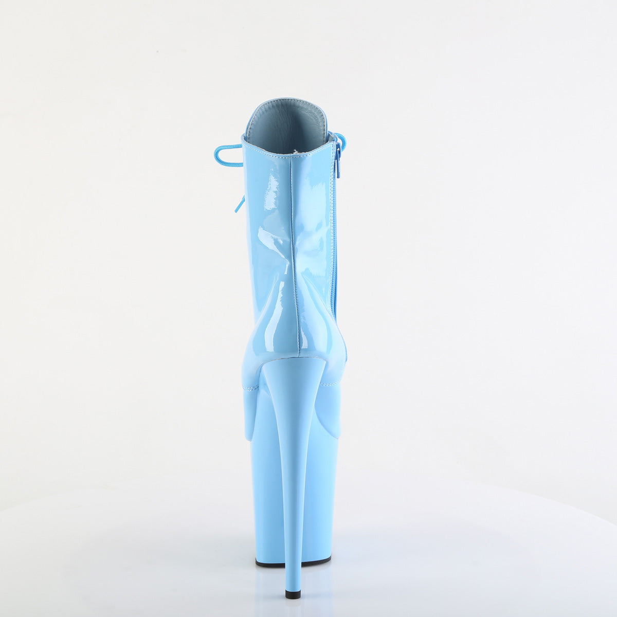 FLAMINGO-1020 Pleaser Baby Blue 8 Inch Statement High Ankle Boots