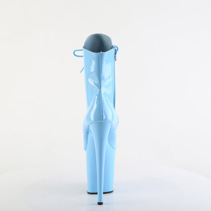 FLAMINGO-1020 Pleaser Baby Blue 8 Inch Statement High Ankle Boots