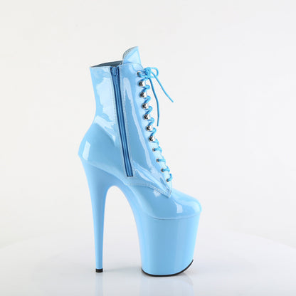FLAMINGO-1020 Pleaser Baby Blue 8 Inch Statement High Ankle Boots
