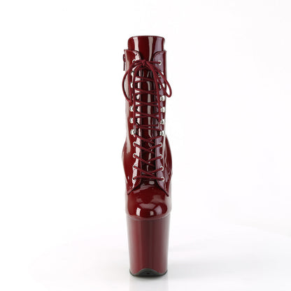 FLAMINGO-1020 Pleaser Burgundy 8 Inch Platform Ankle Boots