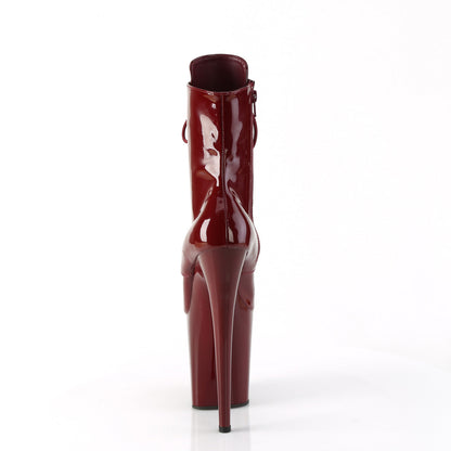 FLAMINGO-1020 Pleaser Burgundy 8 Inch Platform Ankle Boots