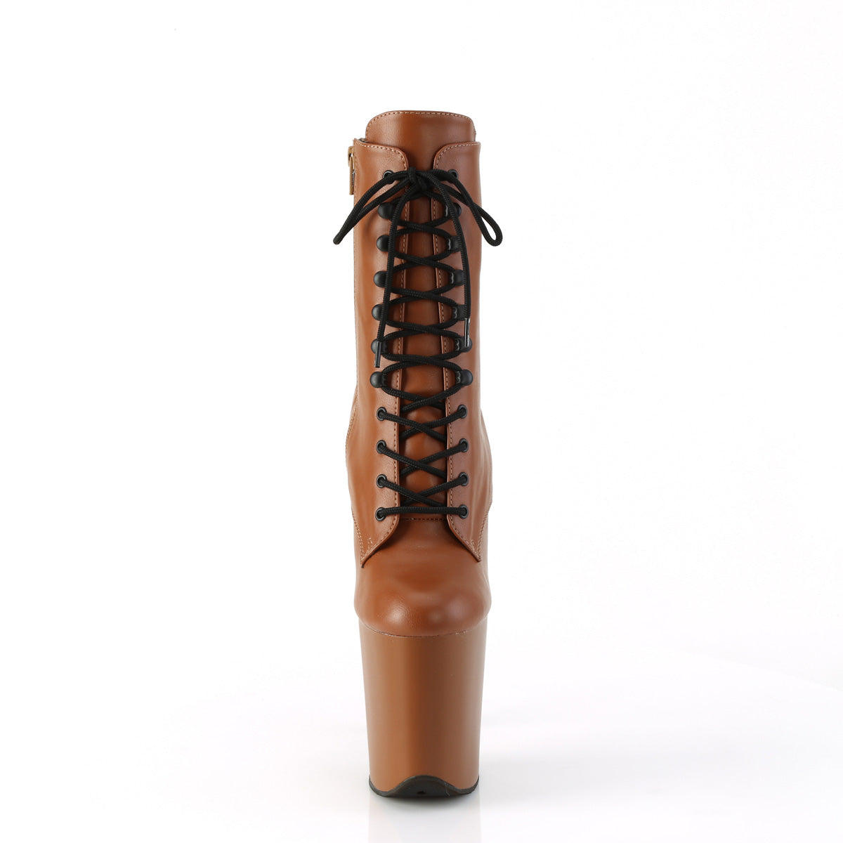 FLAMINGO-1020 Pleaser Caramel 8 Inch Pole Dance Ankle Boots