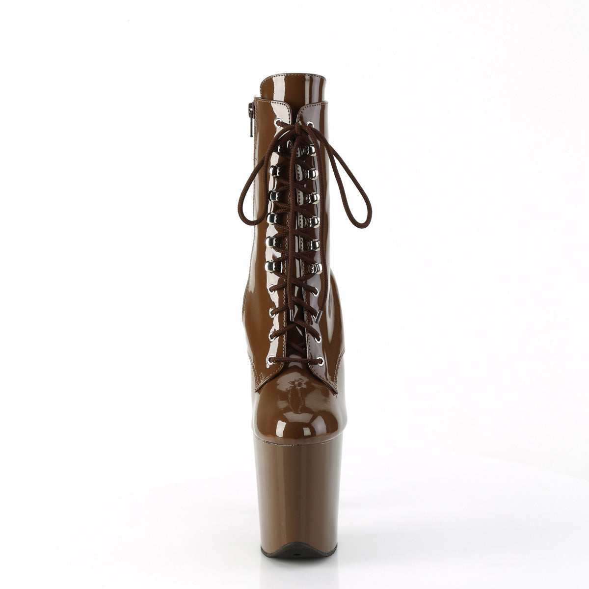 FLAMINGO-1020 Pleaser Mocha 8 Inch Pole Dance Ankle Boots