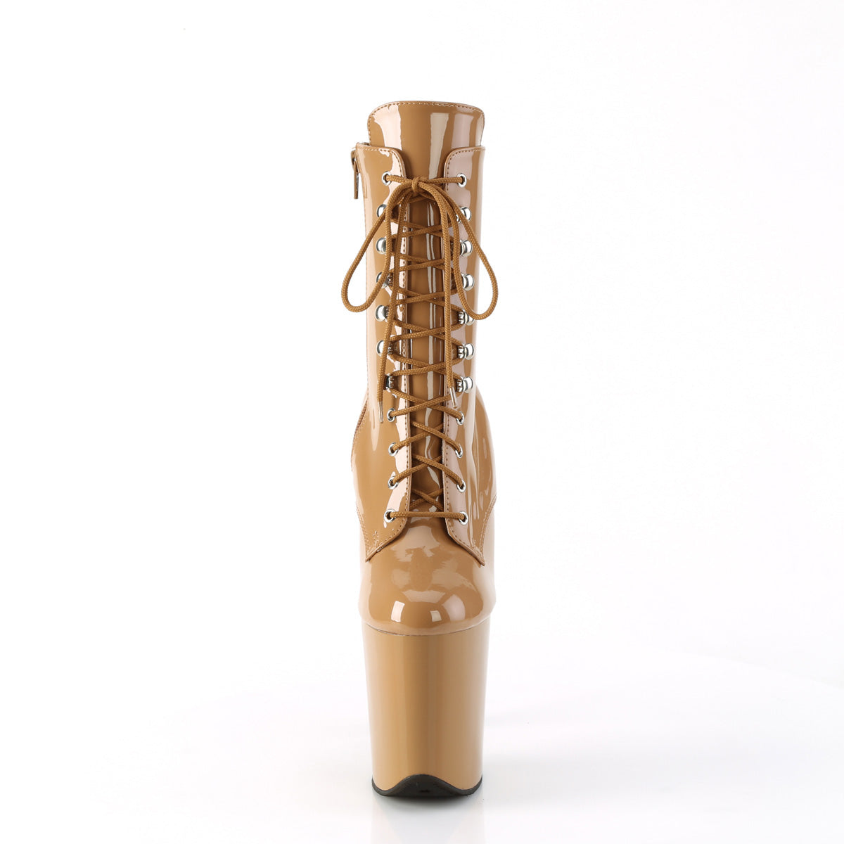 FLAMINGO-1020 Pleaser Toffee 8 Inch Pole Dance Ankle Boots