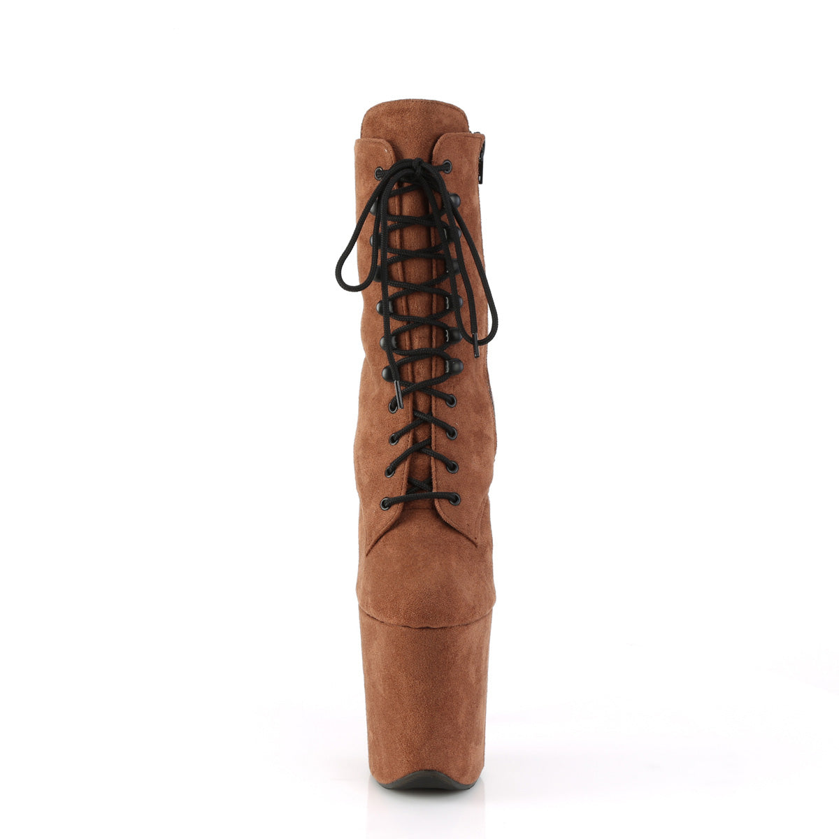 FLAMINGO-1020FS Pleaser Caramel 8 Inch Pole Dance Ankle Boots