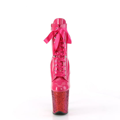 FLAMINGO-1020HG Pleaser H. Pink 8 Inch Exotic Dance Ankle Boots