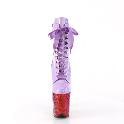 FLAMINGO-1020HG Pleaser Lavender 8 Inch Strippers Ankle Boots