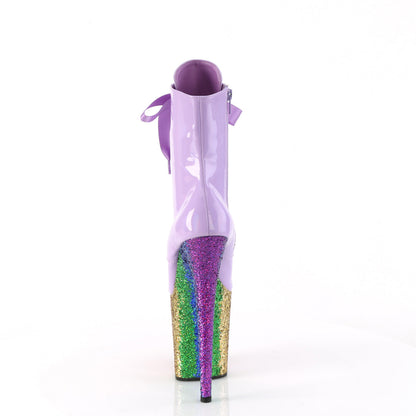 FLAMINGO-1020HG Pleaser Lavender 8 Inch Strippers Ankle Boots