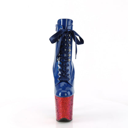 FLAMINGO-1020HG Pleaser Royal Blue 8 Inch Glamour Models Ankle Boots