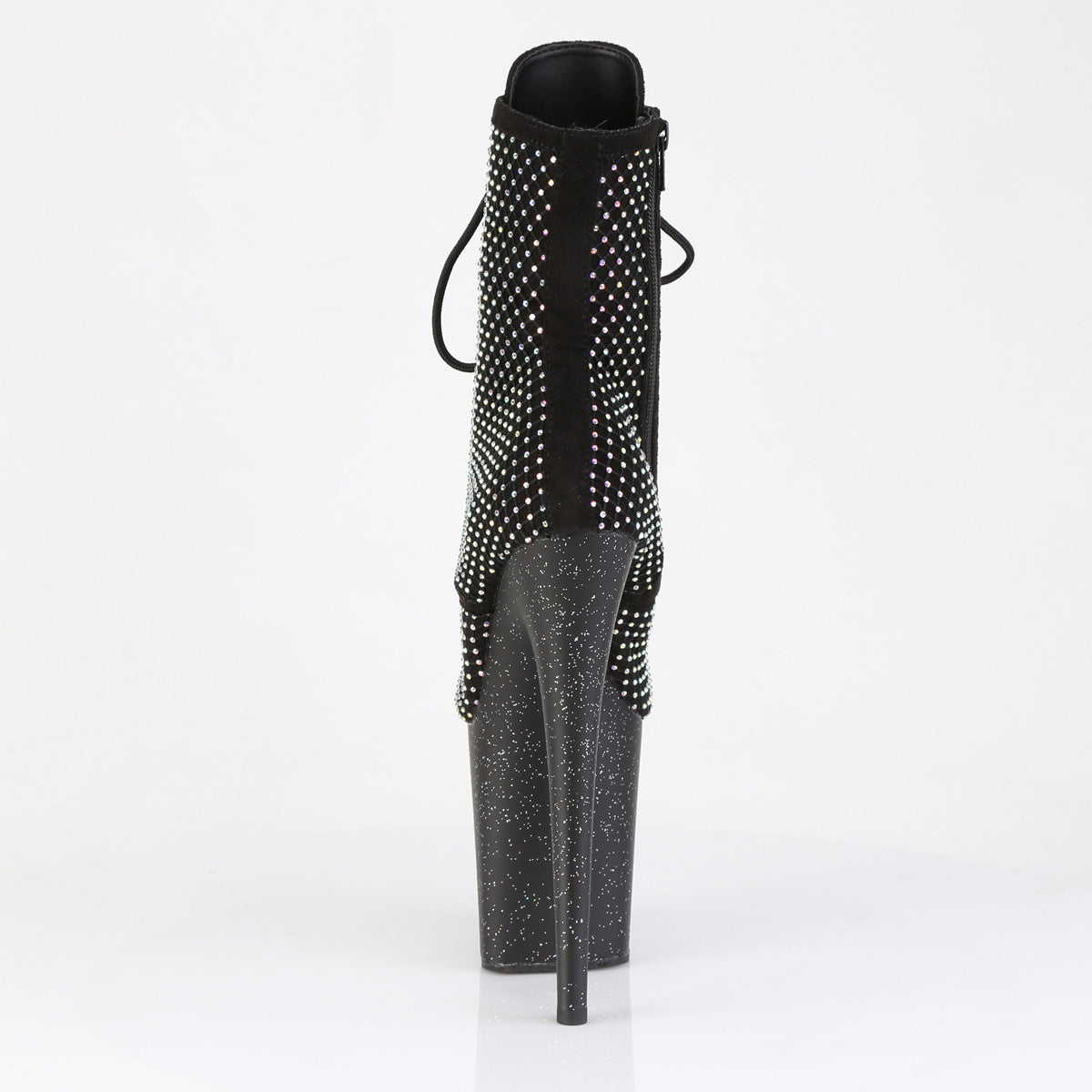 FLAMINGO-1020RM Pleaser Black 8 Inch Pole Dance Ankle Boots