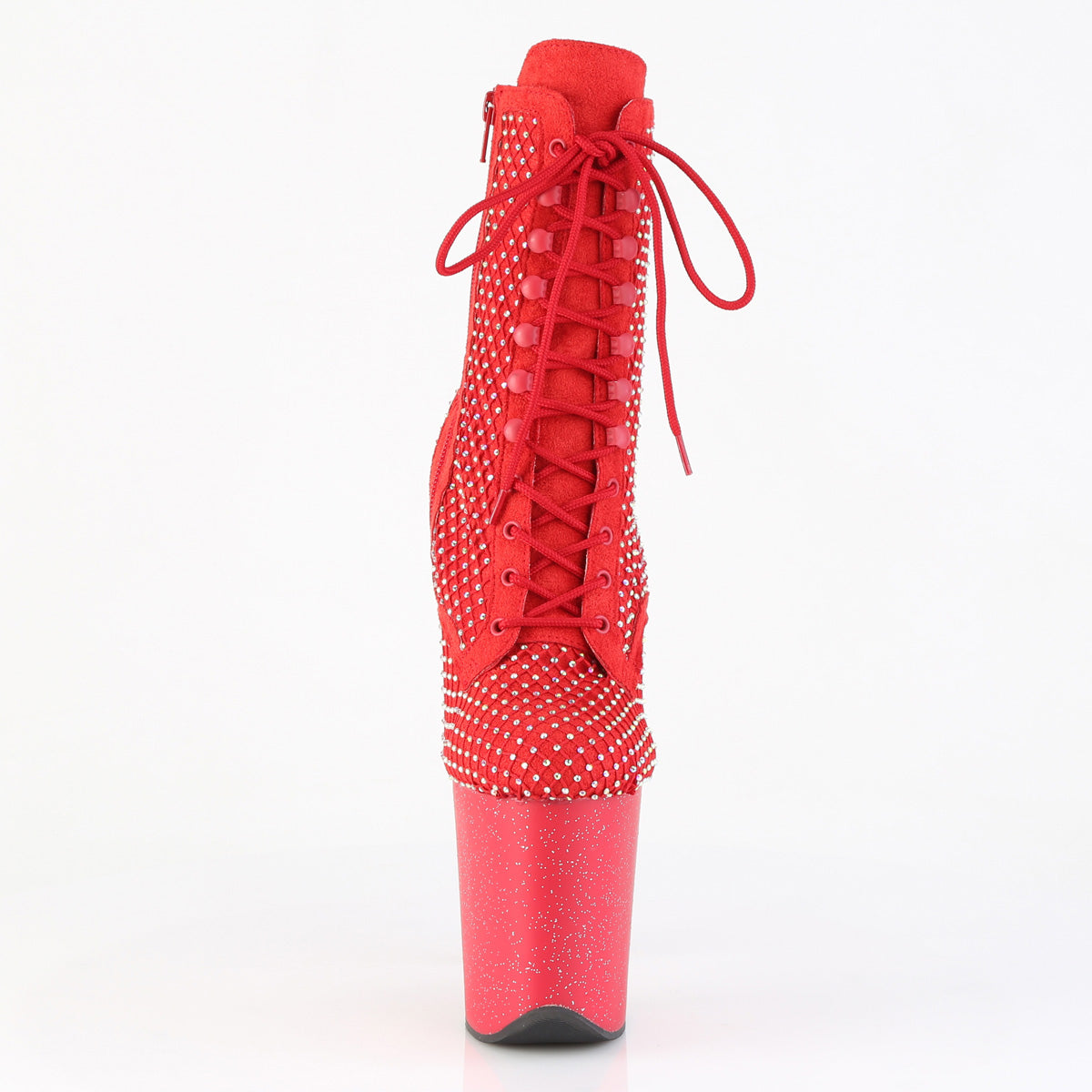 FLAMINGO-1020RM Pleaser Red 8 Inch Exotic Dance Ankle Boots