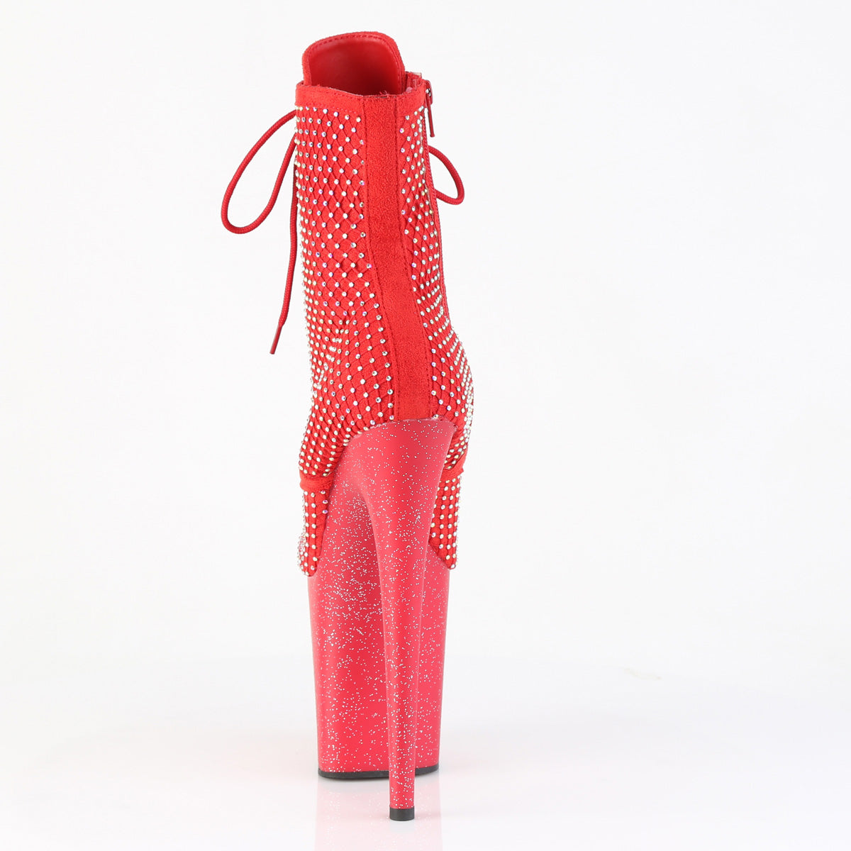 FLAMINGO-1020RM Pleaser Red 8 Inch Exotic Dance Ankle Boots