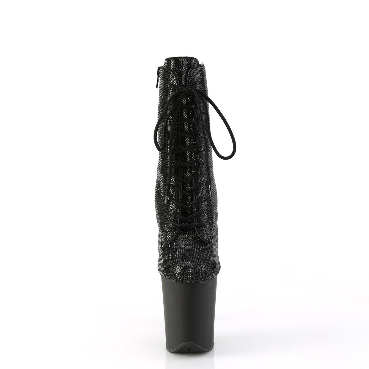 FLAMINGO-1020RS Pleaser Black 8 Inch Pole Dance Ankle Boots