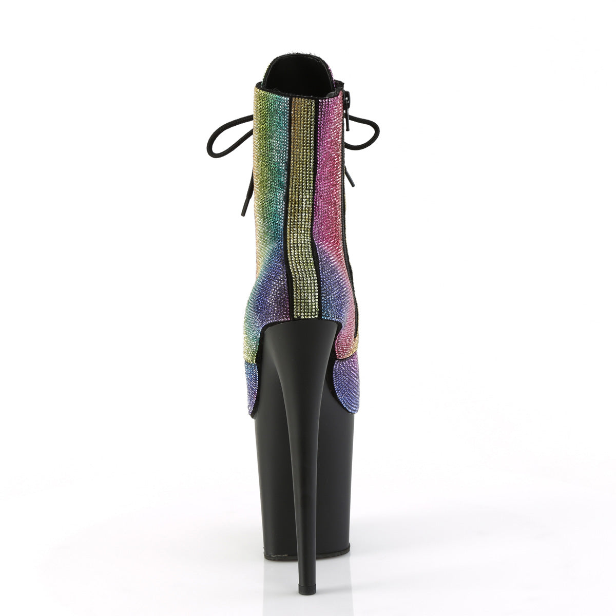 FLAMINGO-1020RS Pleaser Rainbow 8 Inch Exotic Dancer Ankle Boots