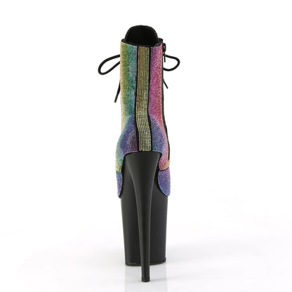 FLAMINGO-1020RS Pleaser Rainbow 8 Inch Exotic Dancer Ankle Boots