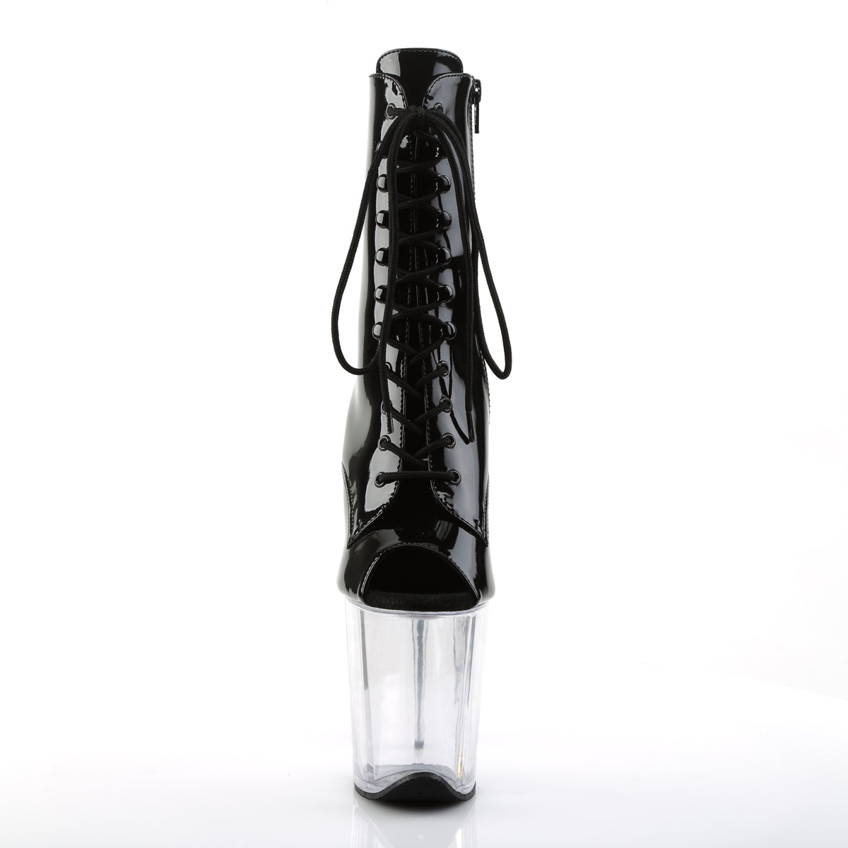 FLAMINGO-1021 Pleaser Black 8 Inch Pole Dancer Ankle Boots