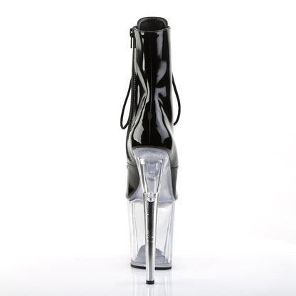 FLAMINGO-1021 Pleaser Black 8 Inch Pole Dancer Ankle Boots