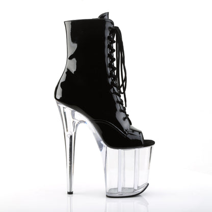 FLAMINGO-1021 Pleaser Black 8 Inch Pole Dancer Ankle Boots