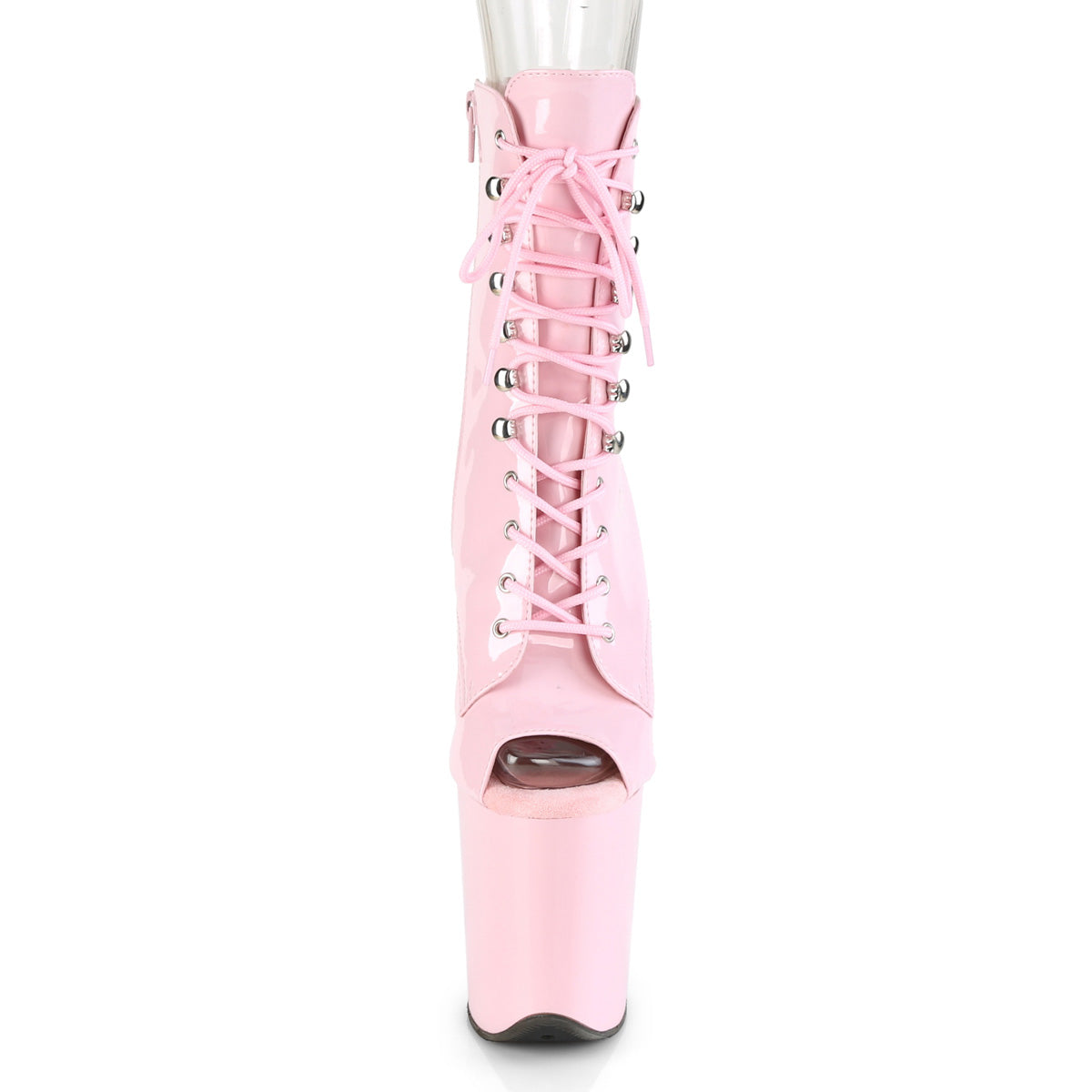 FLAMINGO-1021 Pleaser Baby Pink 8 Inch Exotic Dancer Ankle Boots
