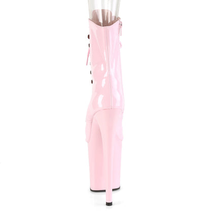 FLAMINGO-1021 Pleaser Baby Pink 8 Inch Exotic Dancer Ankle Boots