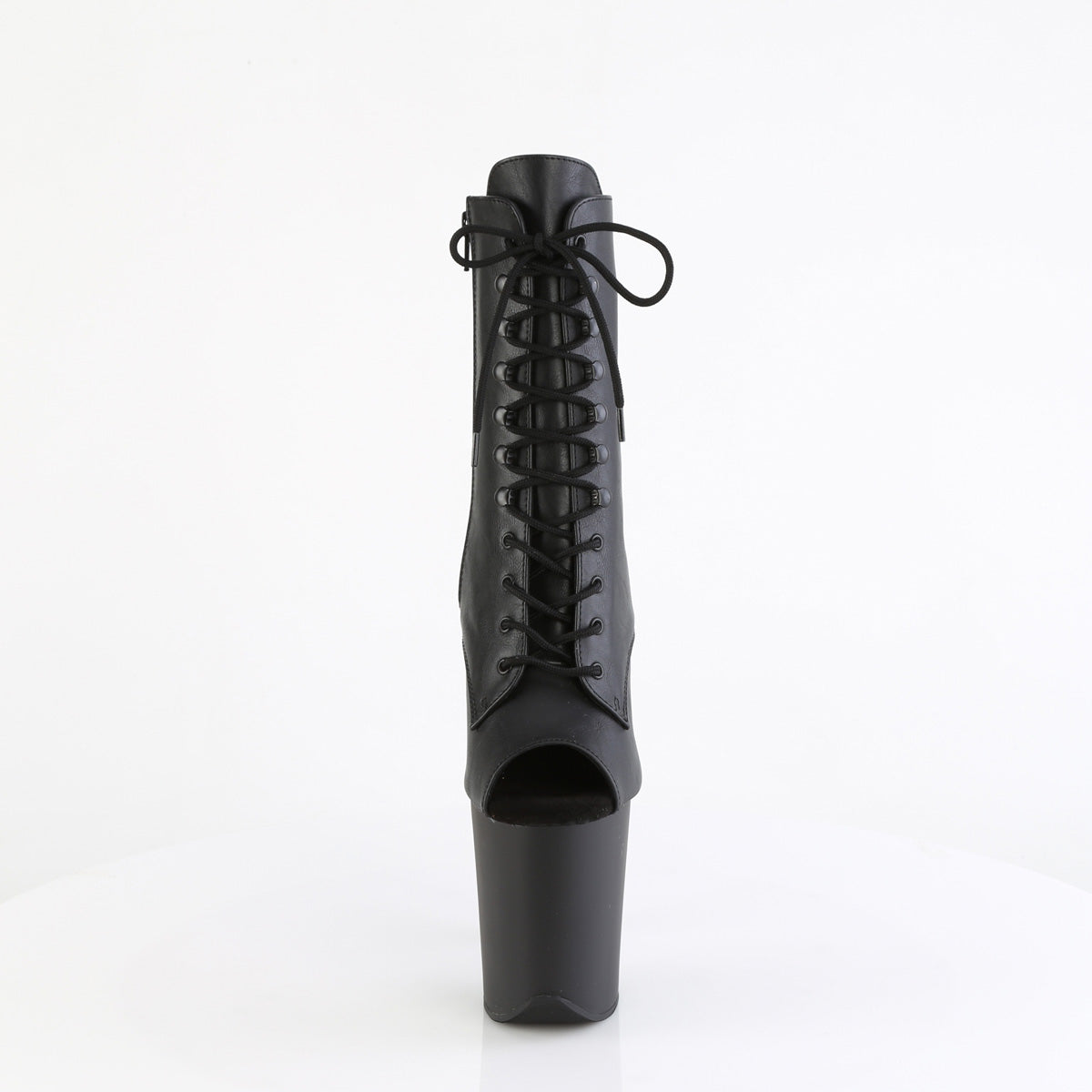 FLAMINGO-1021 Pleaser Black 8 Inch Pole Dance Ankle Boots