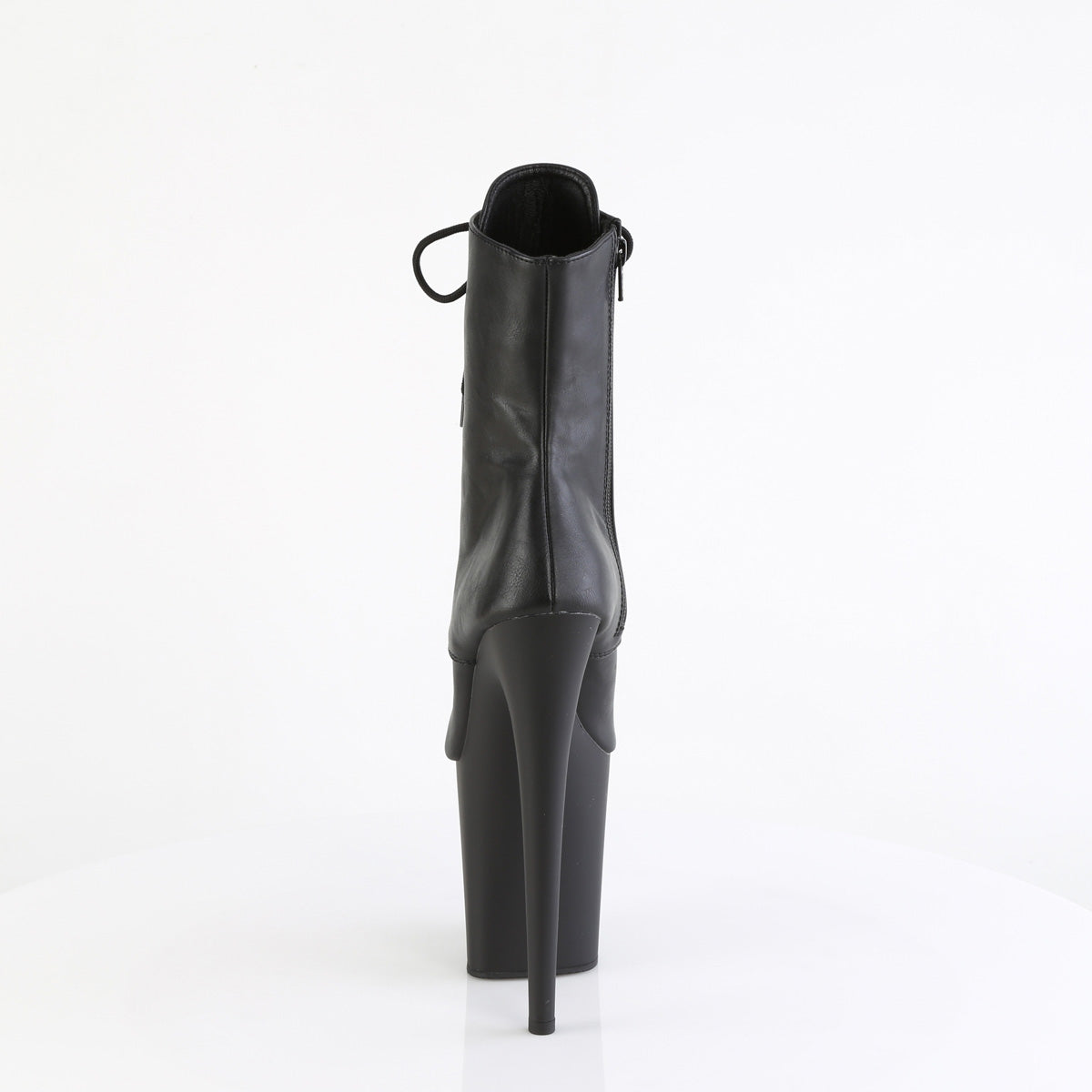 FLAMINGO-1021 Pleaser Black 8 Inch Pole Dance Ankle Boots