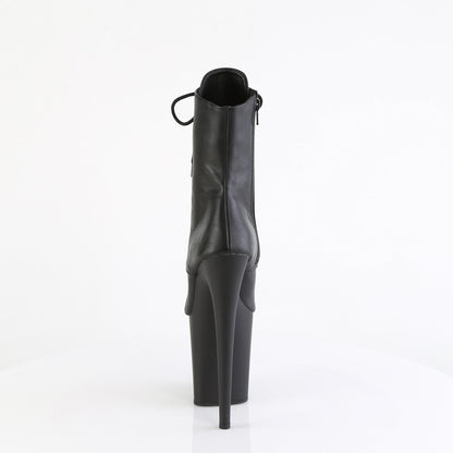 FLAMINGO-1021 Pleaser Black 8 Inch Pole Dance Ankle Boots