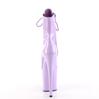 FLAMINGO-1021 Pleaser Lavender 8 Inch Platform Ankle Boots